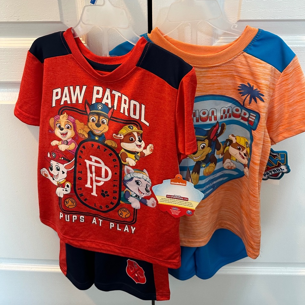 Paw Patrol shirt shorts matching set 4T